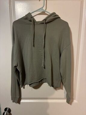 Cropped Green Hoodie